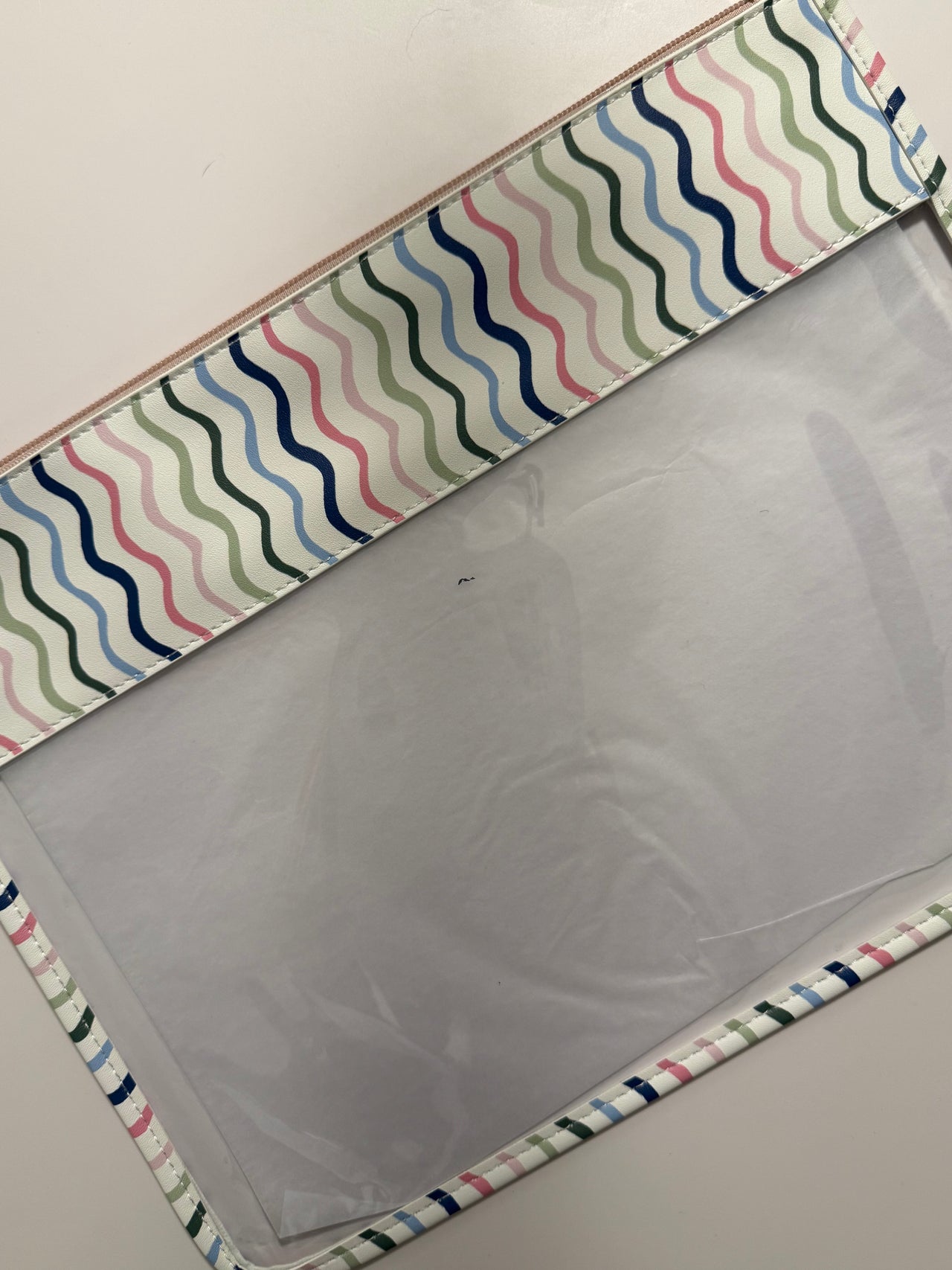 Rainbow Squiggle Peek Through Pouch - MKT