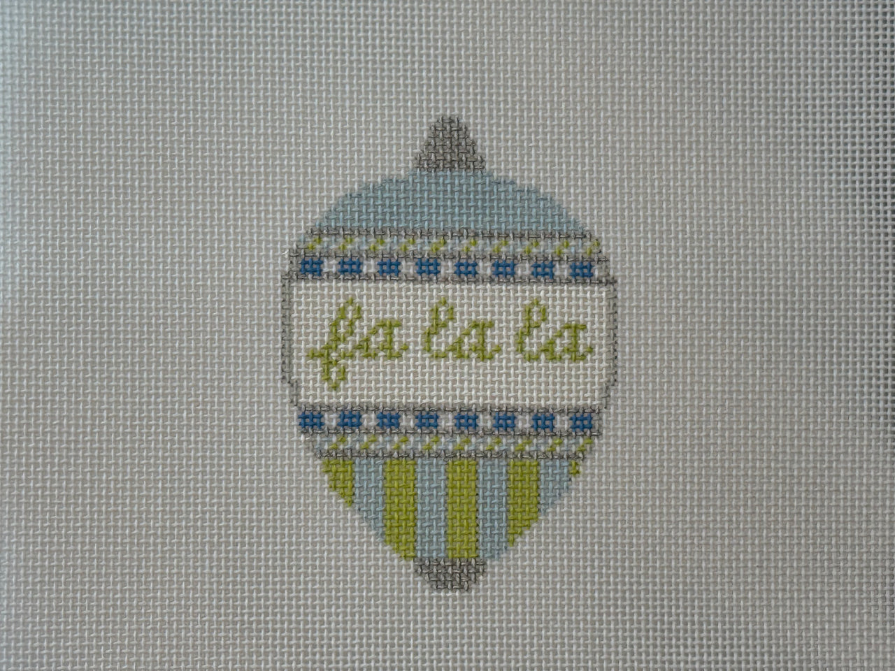 KKO245A Fa La La Bauble Blue & Green