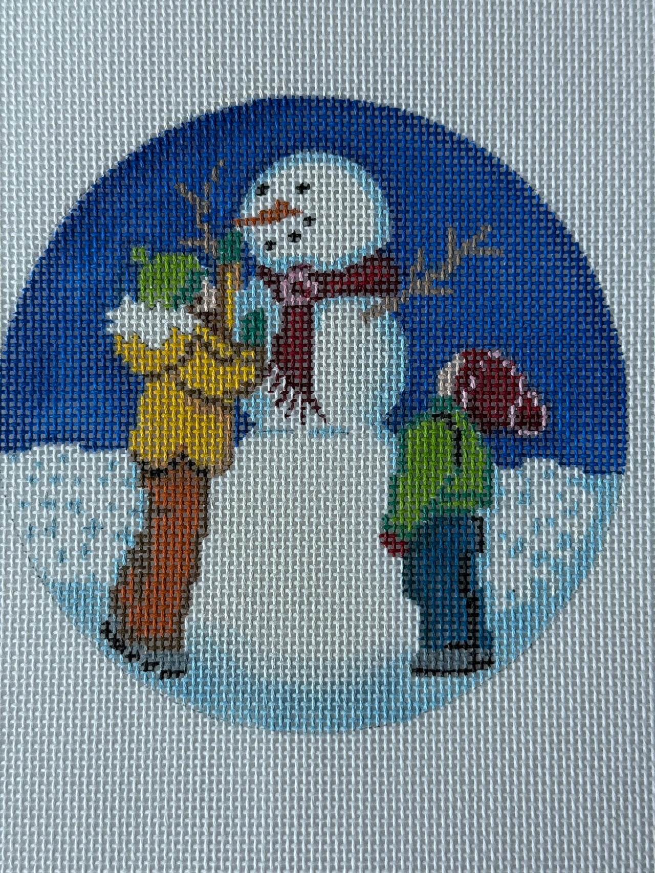 90105 Snowman Building Round