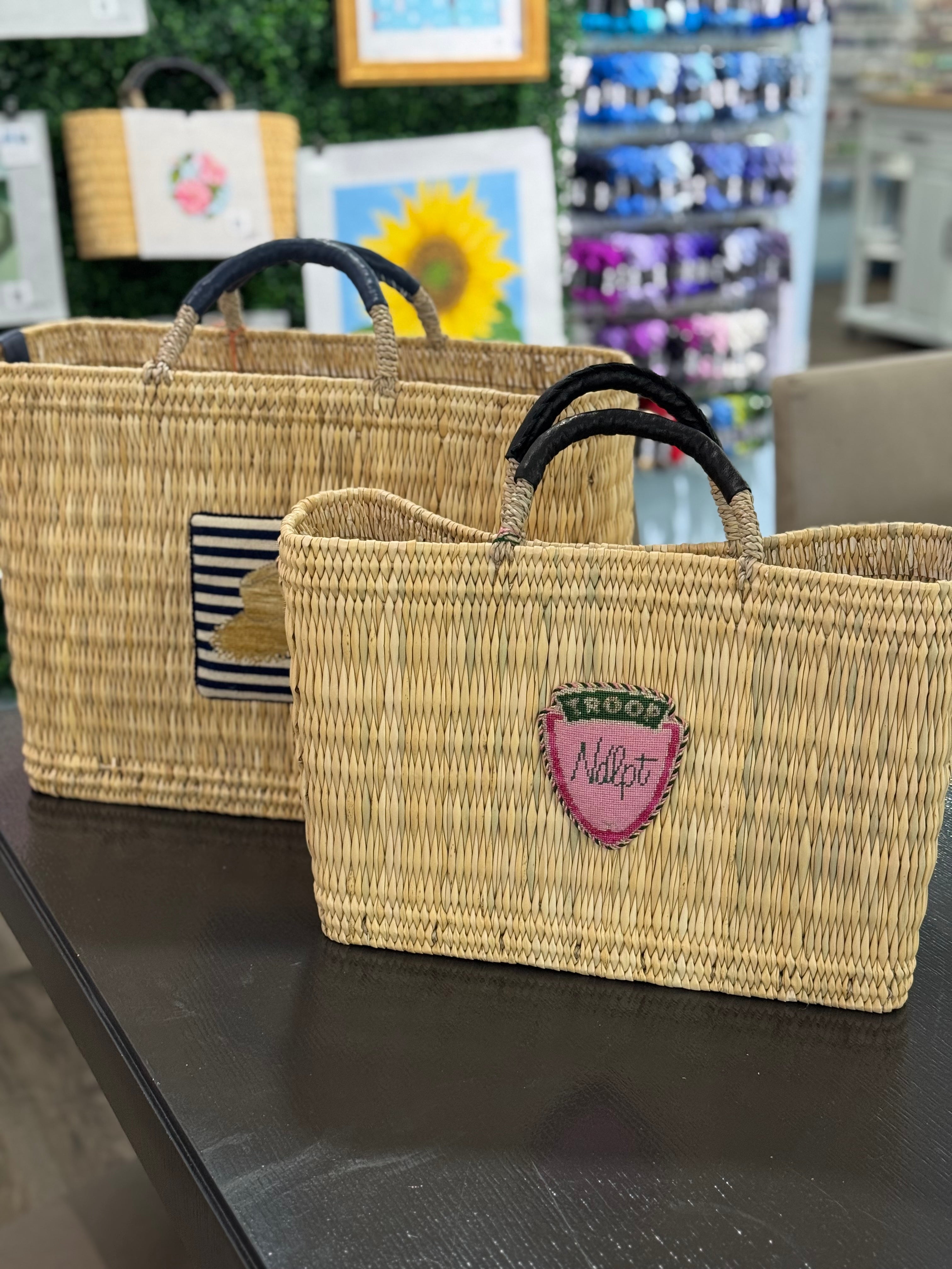 Medina French Market Tote with Leather Handle