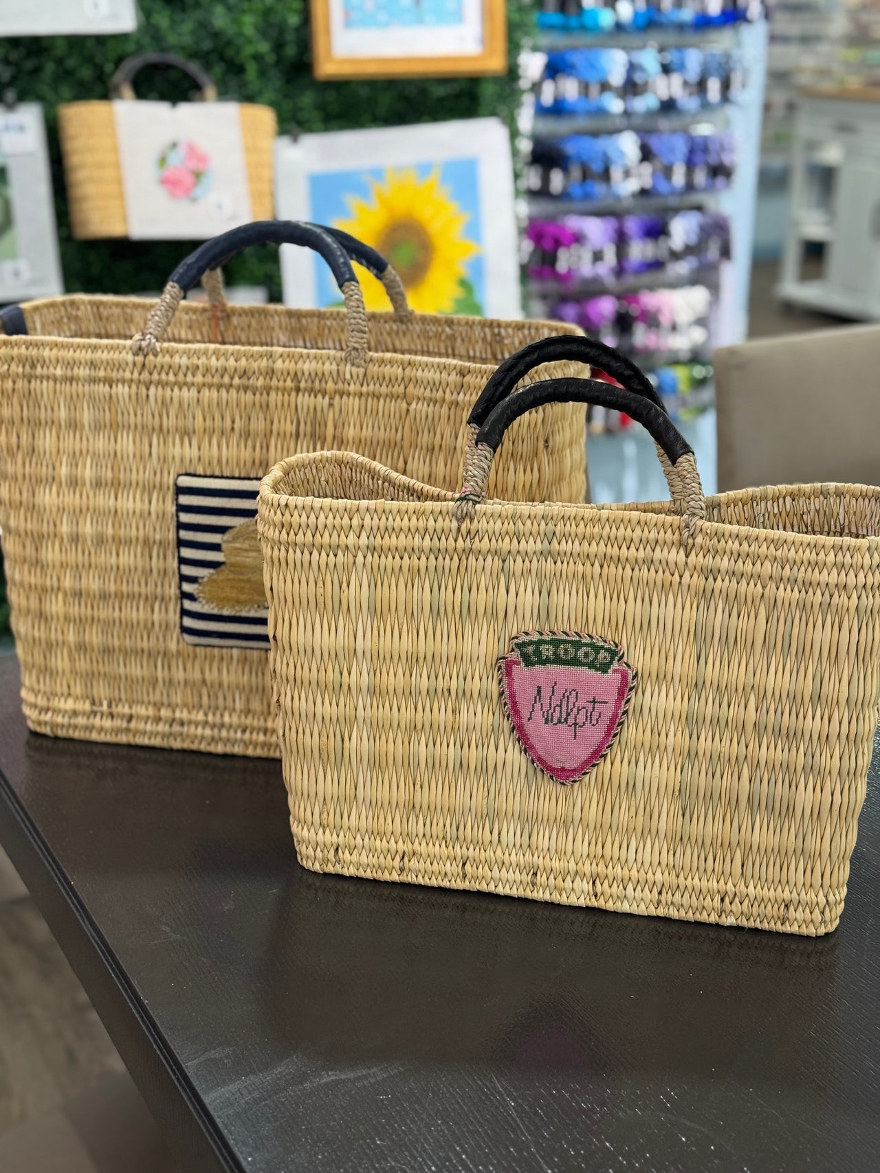 Medina French Market Tote with Leather Handle