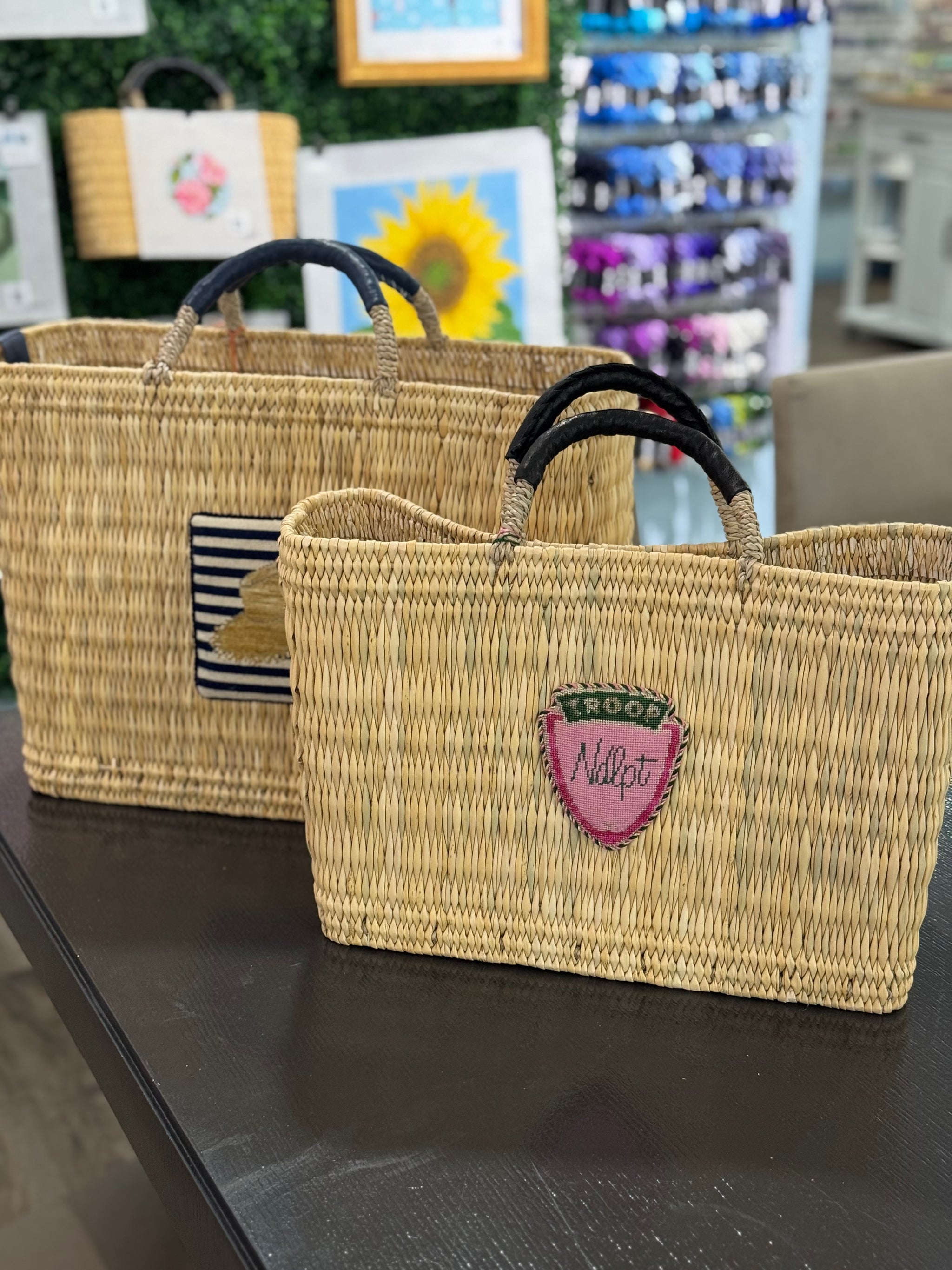 Medina French Market Tote with Leather Handle