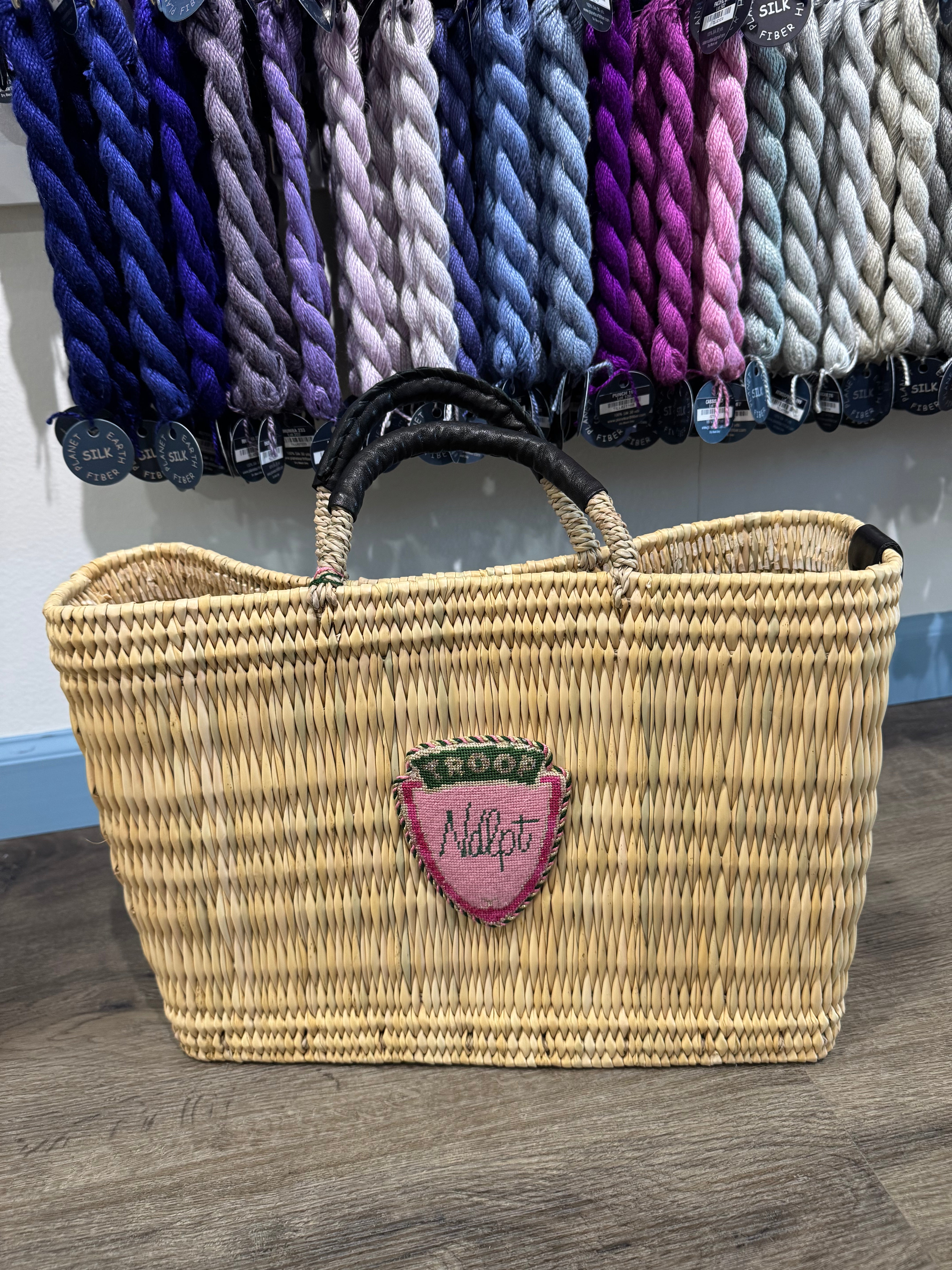 Medina French Market Tote with Leather Handle