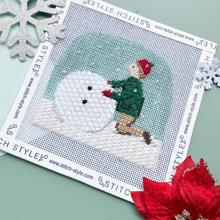 Winter Village - Boy Making Snowman SS188