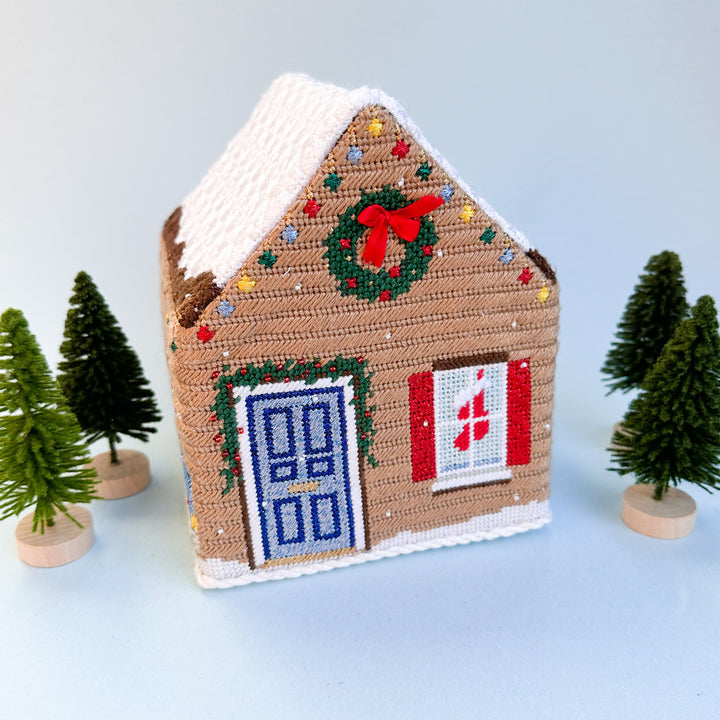 3D Christmas Home with Blue Truck SS201