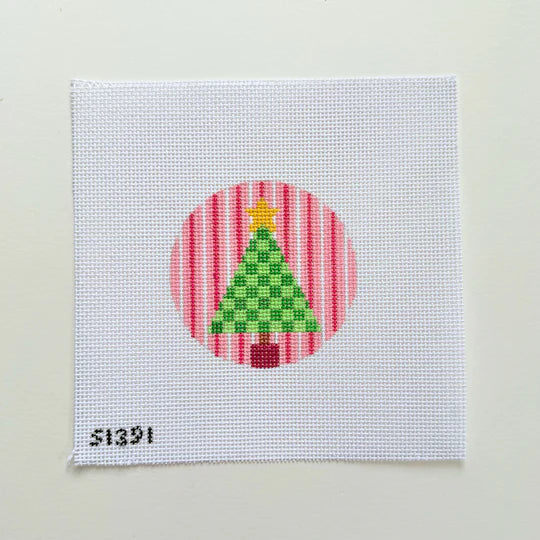 Check Tree Baby SI391 Green Check Tree on Stripes