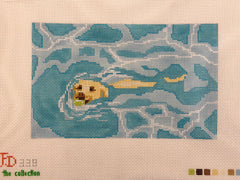 FD338 Yellow Lab Swimming
