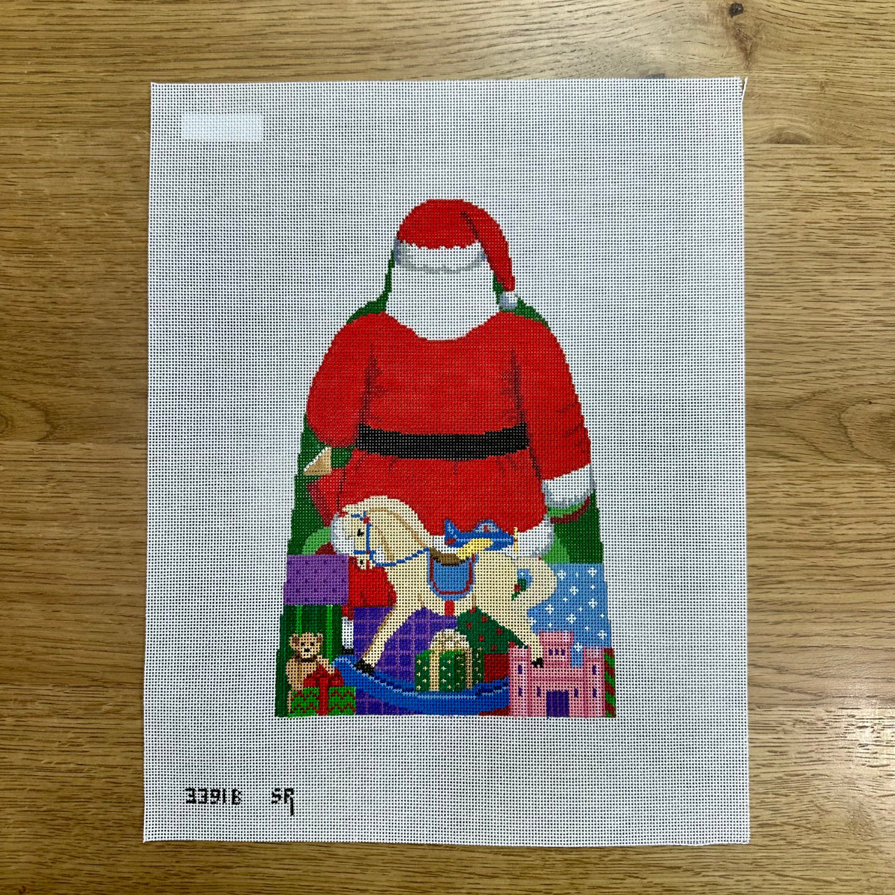 SR3391B Santa with Toy Bag, Tree Topper - Back - TS