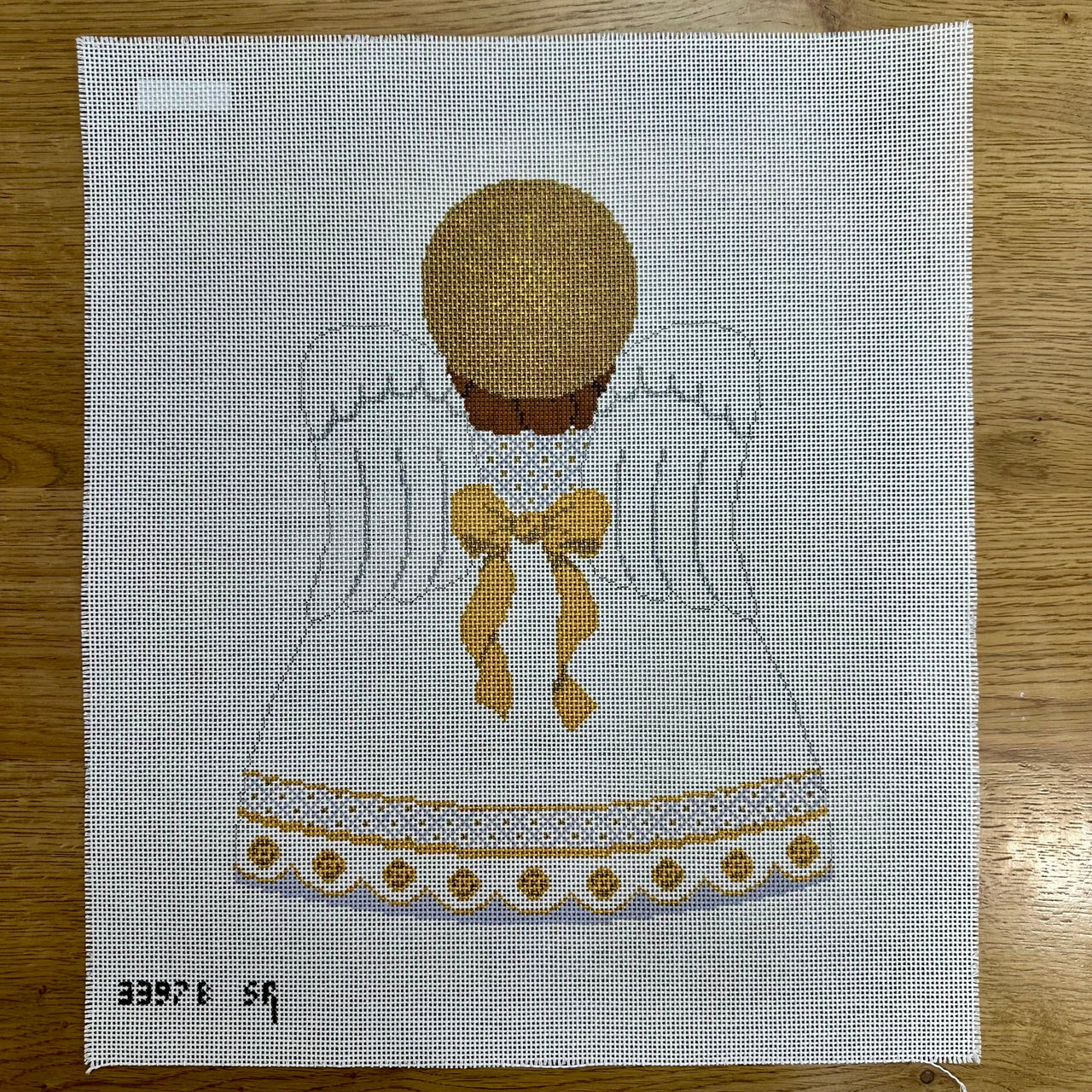 SR3397B-13 Gold Angel, Tree Topper - 13 mesh - Back - TS