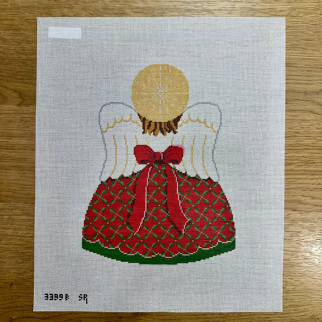 SR3399B Red Star Angel, Tree Topper - Back - TS