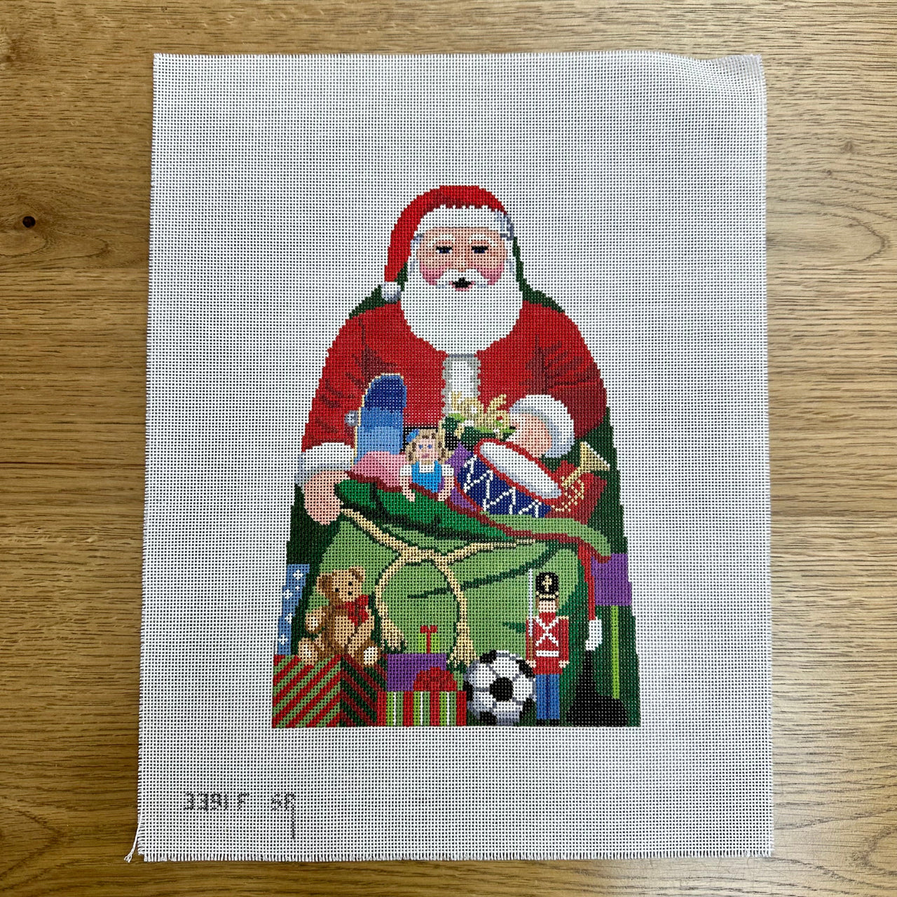 SR3391F Santa with Toy Bag, Tree Topper - Front - TS