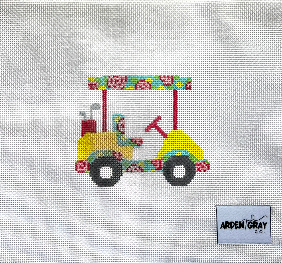 Floral Golf Cart