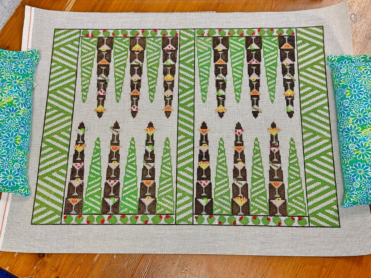 Martini Backgammon Board - Tina Griffin Designs