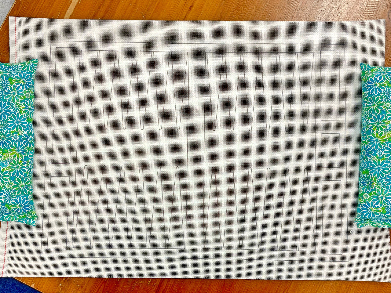 Customizable Backgammon Canvas - Line Drawn