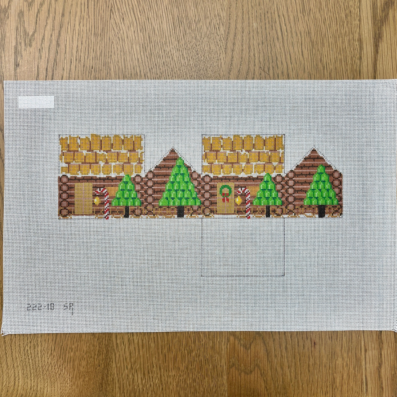 SR0222-18 Tootsie Roll Log Cabin, 3D Gingerbread House - 18 mesh - TS