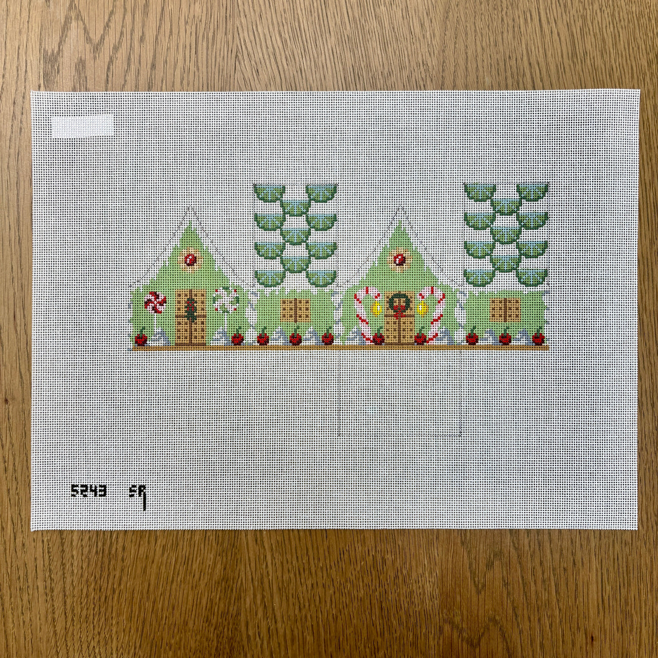 SR5243-18 Key Lime and Cherries, 3D Gingerbread House - 18 mesh - TS