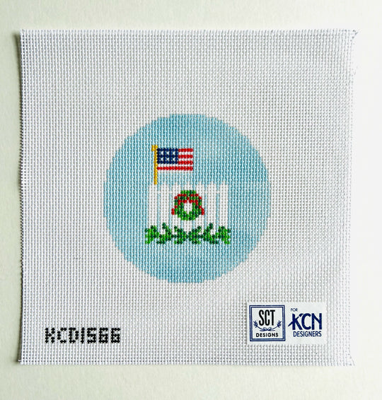 KCD1566 Flag and Picket Fence Round