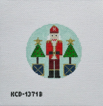 KCD1371B Santa Nutcracker on Blue - TS