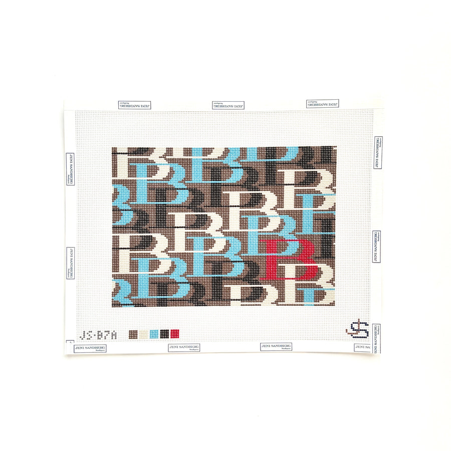 B Letter Clutch Canvas - JS-B7A