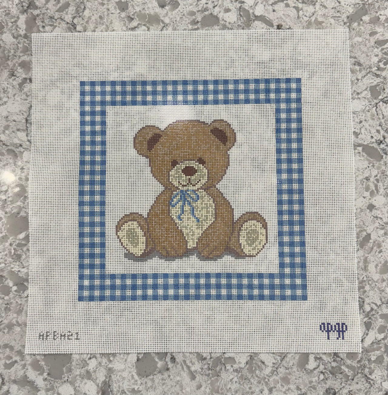 APBA21 -  Lovey Bear with Blue Gingham