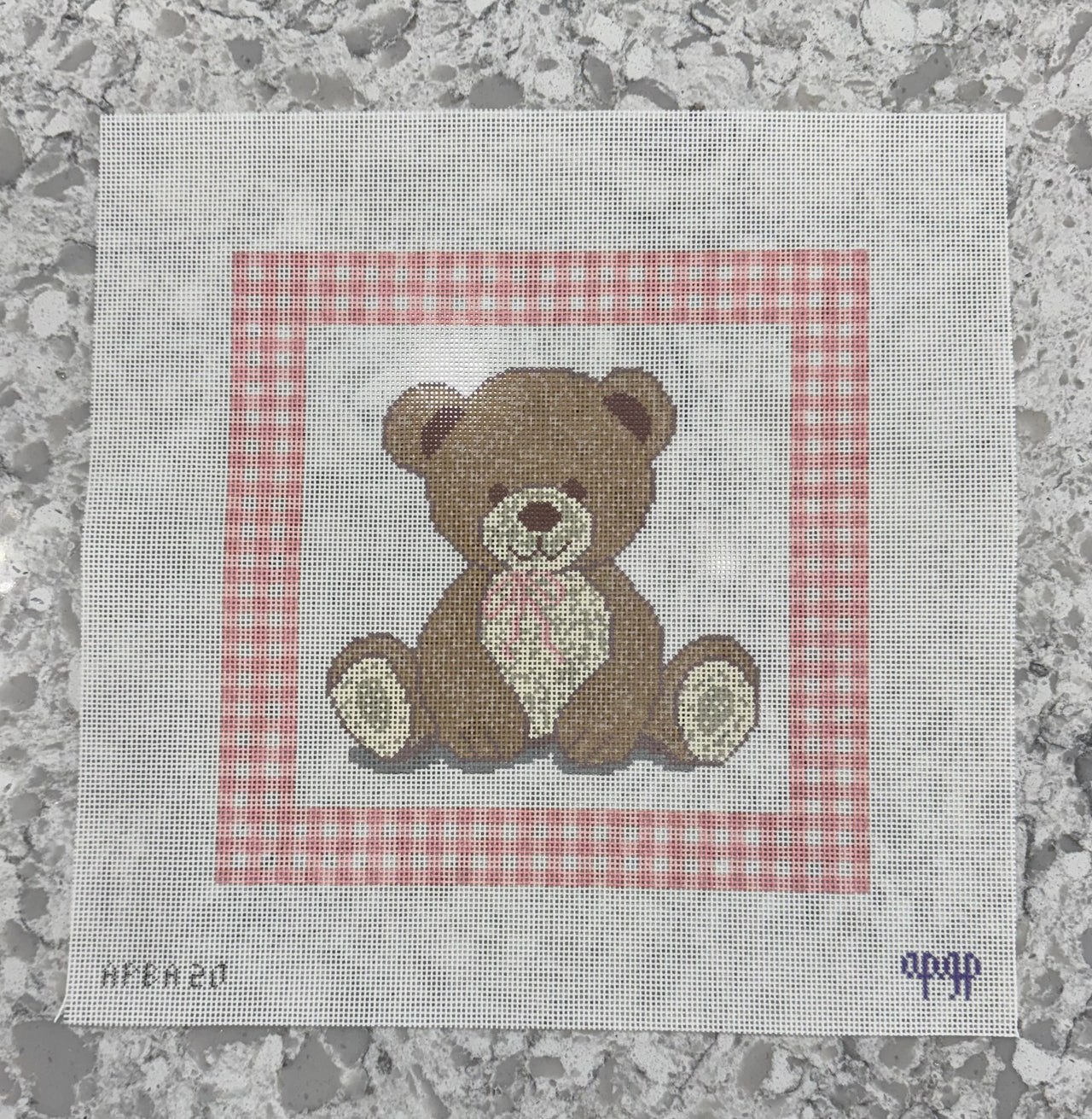 APBA20 -  Lovey Bear with Pink Gingham