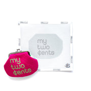 My Two Cents Kiss Lock Bag Needlepoint Canvas - grayscale