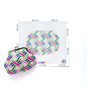 Swirl Kiss Lock Bag Needlepoint Canvas - pastels