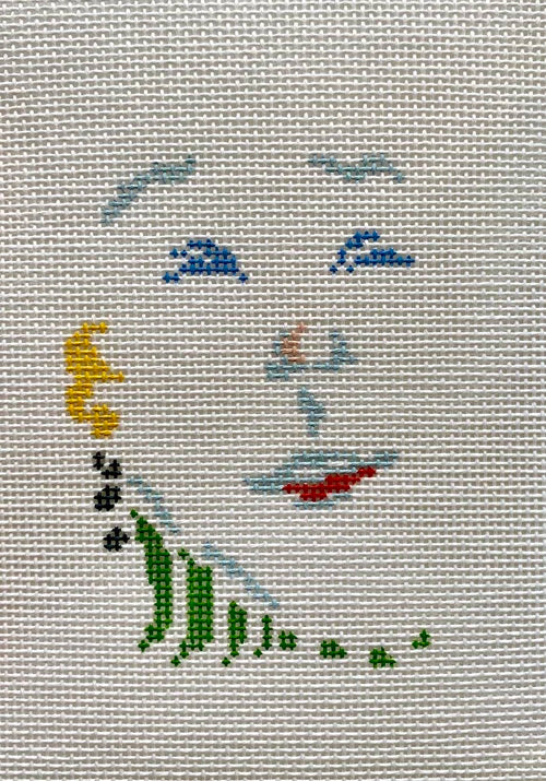 18P-A Petite Face - Green Stripe - TS