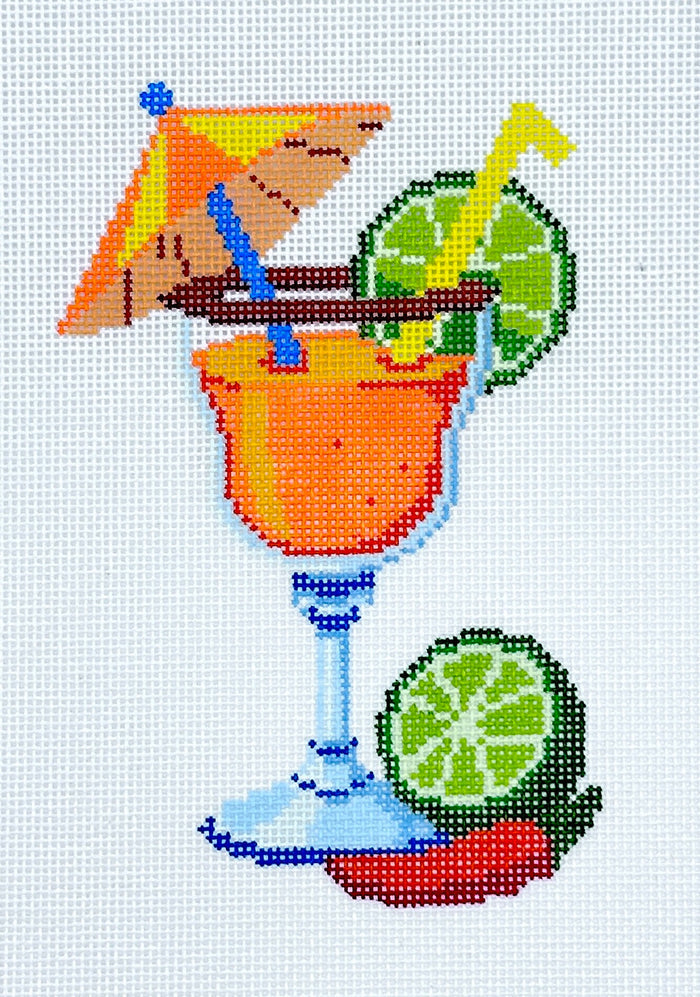 D-008 It's 5 O'Clock In Stitches - Margarita Canvas