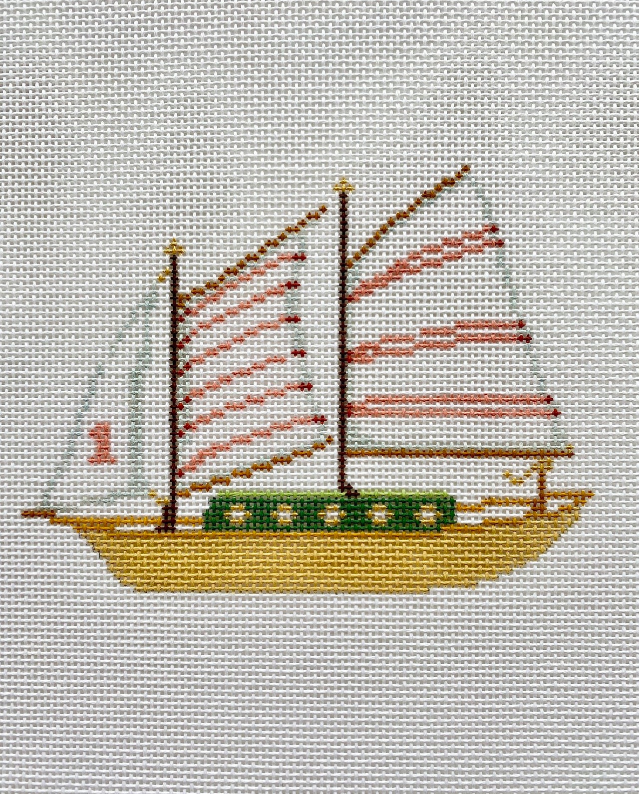 18SS Pink Stripe Sailboat - TS