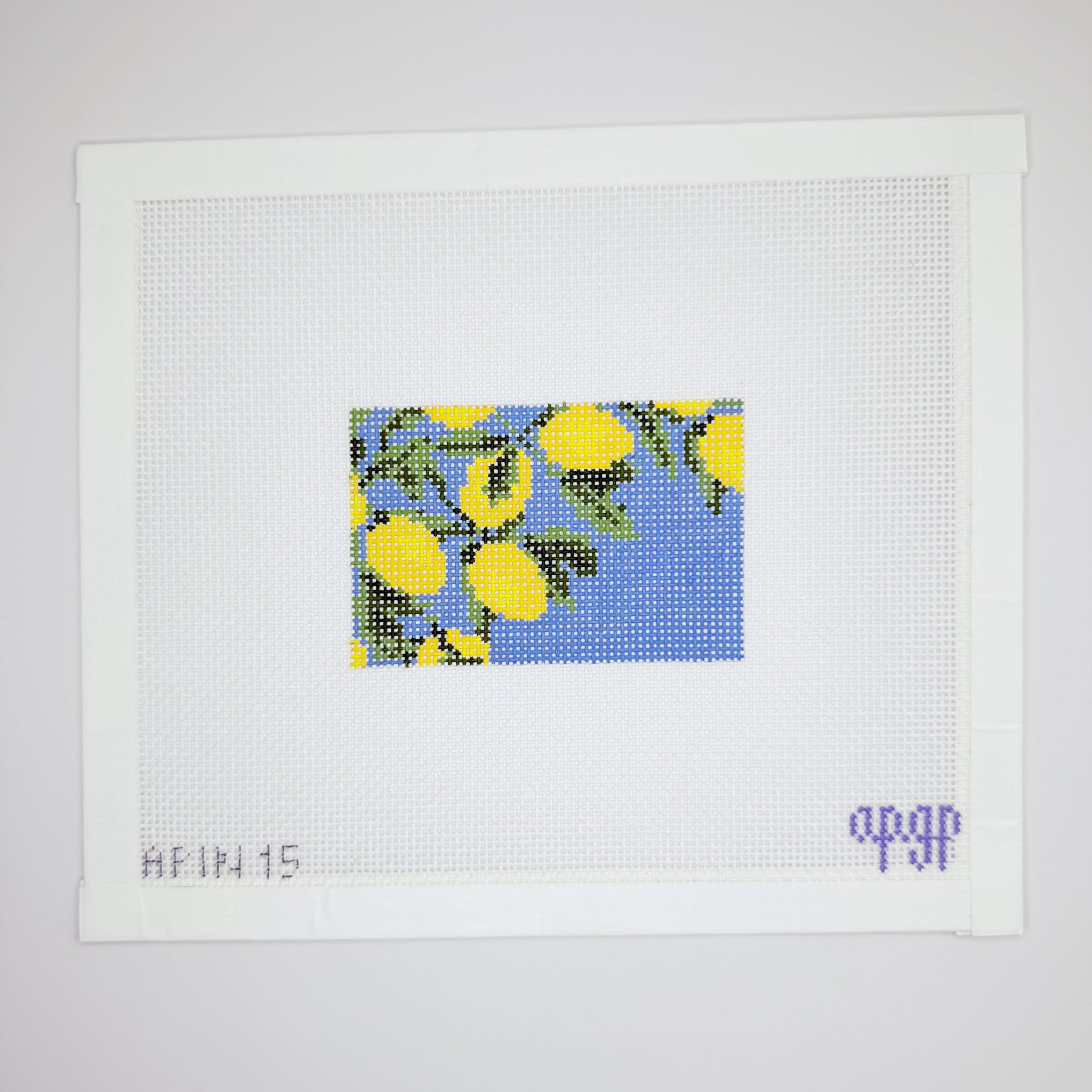 APIN15 - Lemons on Blue - Luggage Tag Insert