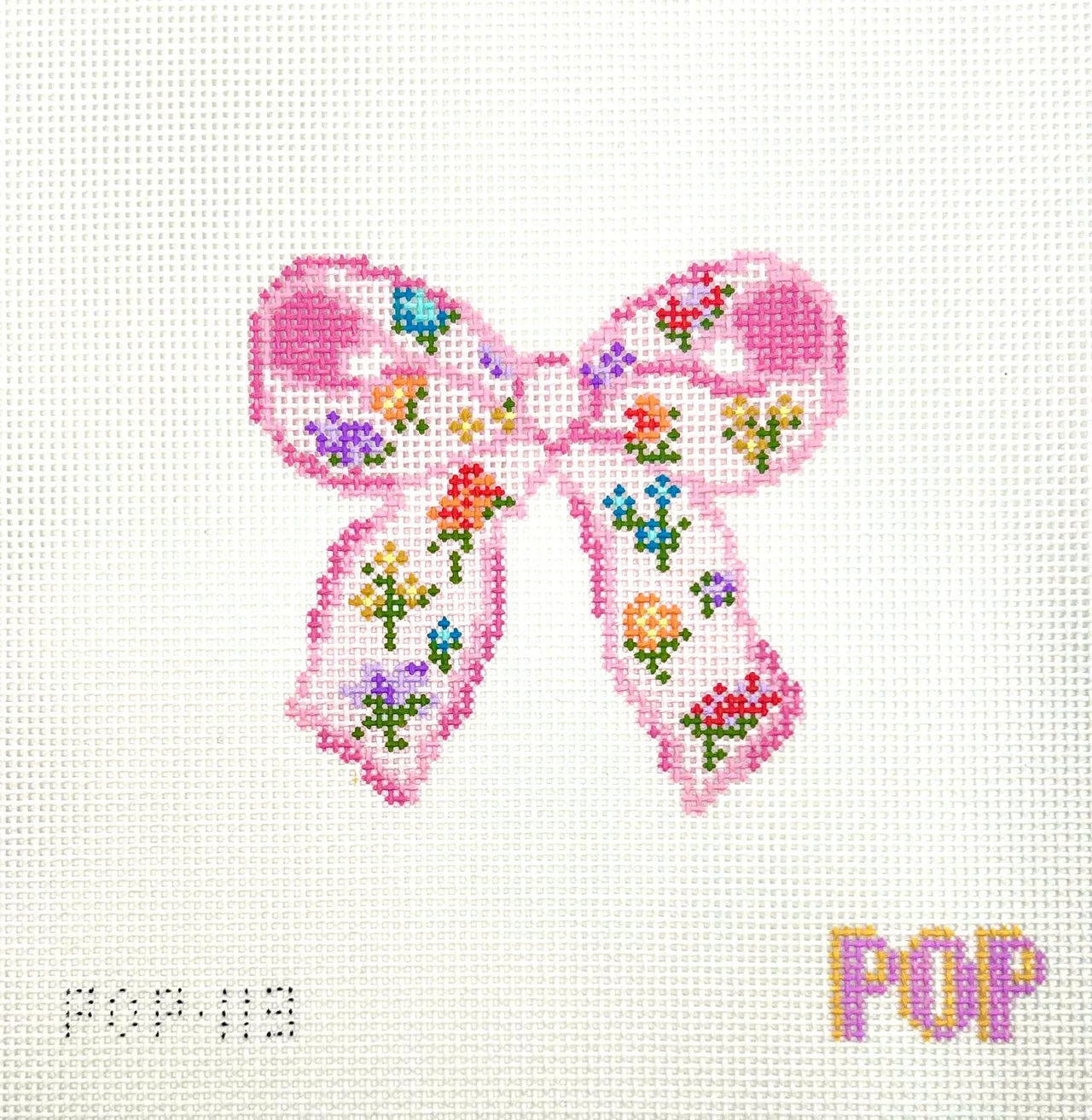 Floral Print Bow - Pink POP-113