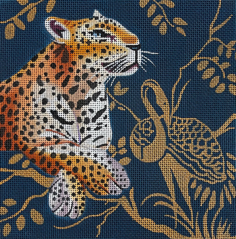 AN465 Leopard on Navy and Gold