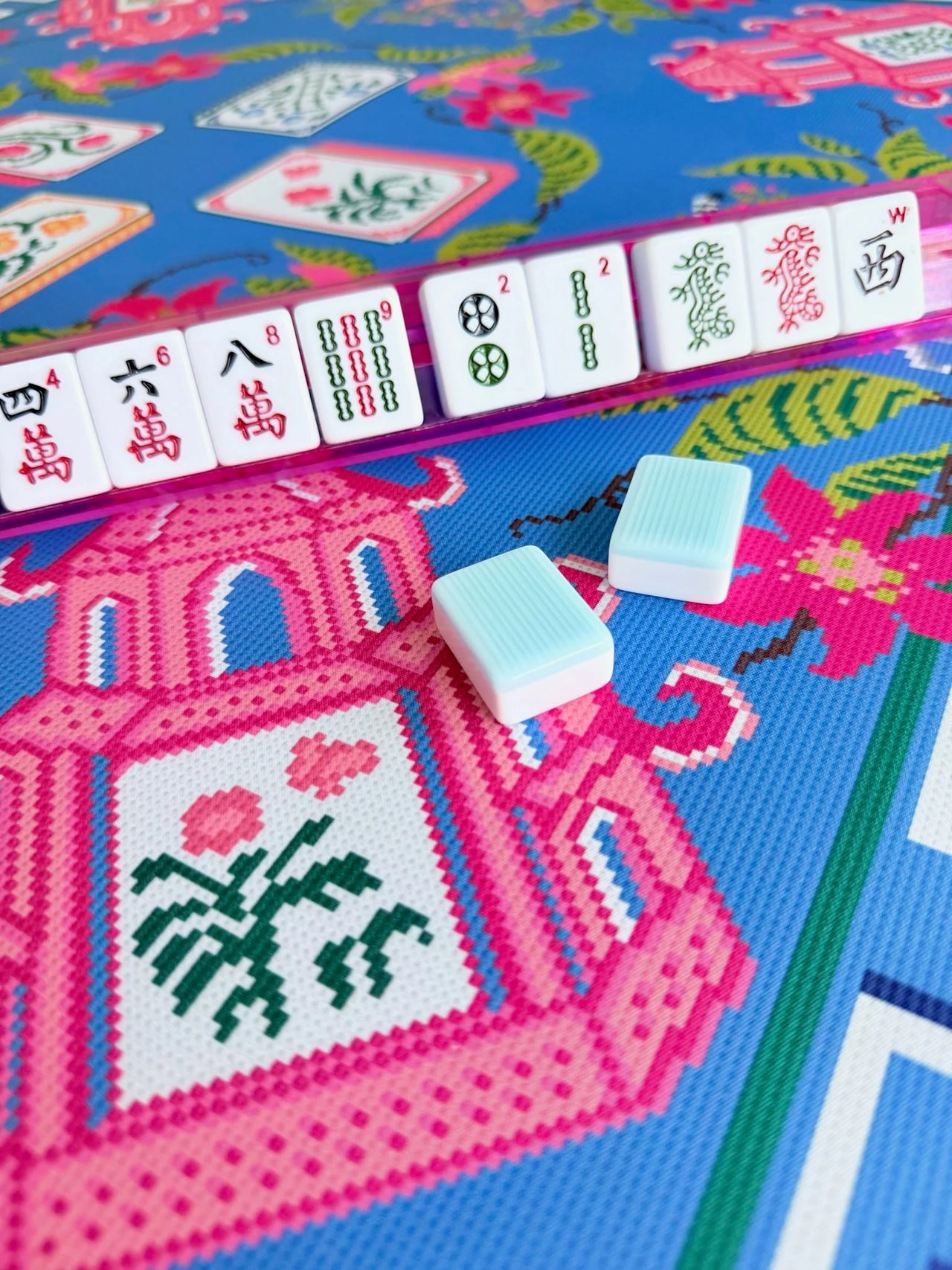 Tropical Monkey Cushioned Mahjong Mat for Card Table - PREORDER