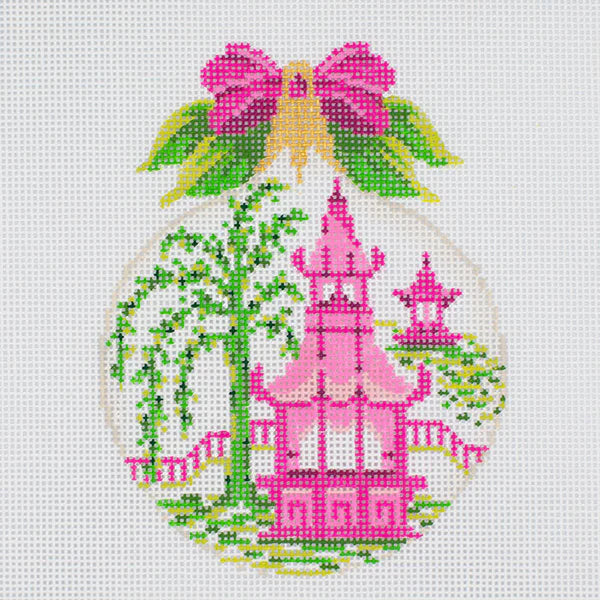 KC-KAH49-18 Pink Pagoda Kissing Ball