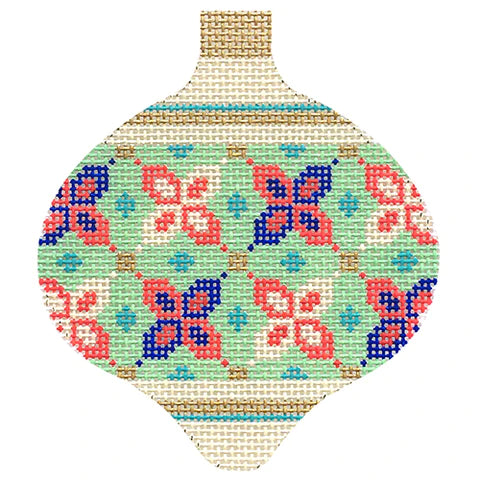 Florentine Bauble -Mint Quatrefoil KB-1590