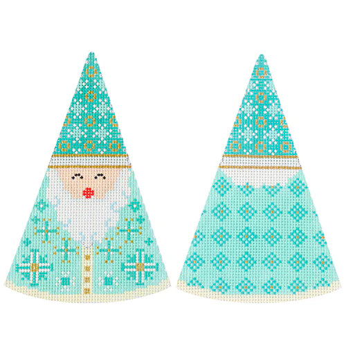 Santa Cone - Turquoise Snowflake Hat KB1601