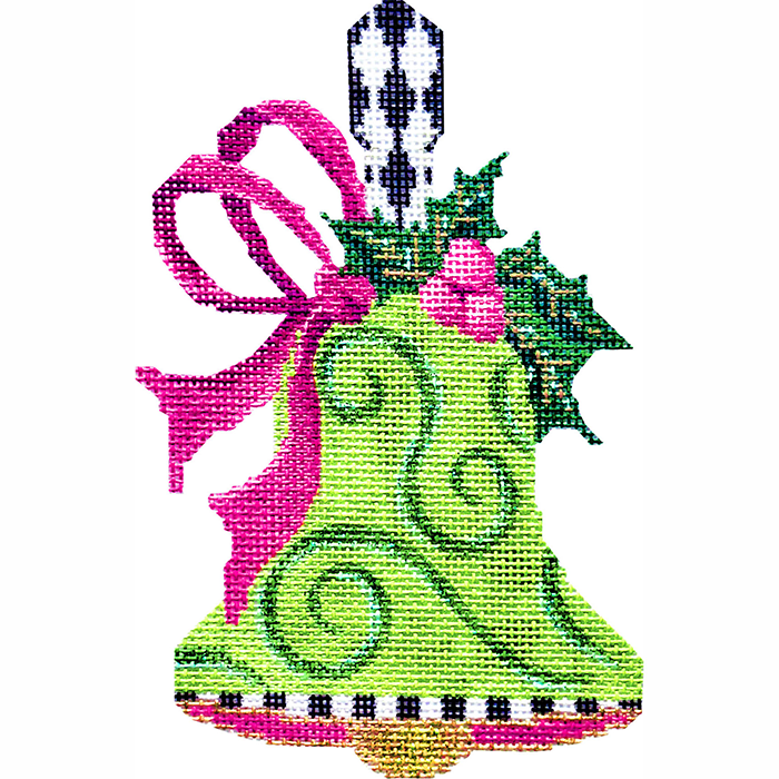KC-KBL15-18 Lime Swirls & Fuchsia Bow Hand - TS