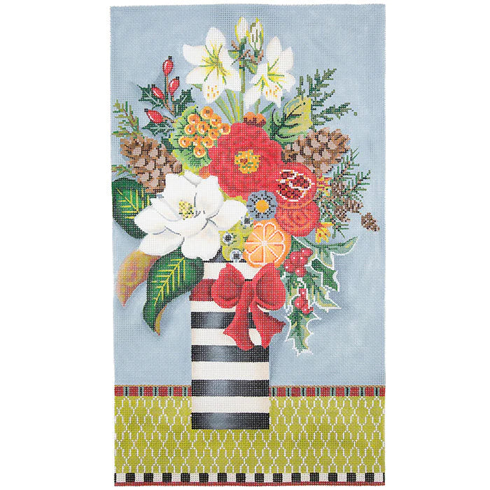 KC-KCA51-18 Winter Floral canvas and stitch guide