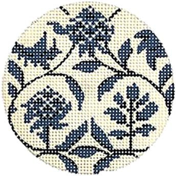 Blue Toile Round KC-KCBJ16