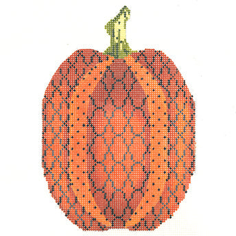KC-KCN1567 Tall Orange Trellis Pumpkin - TS