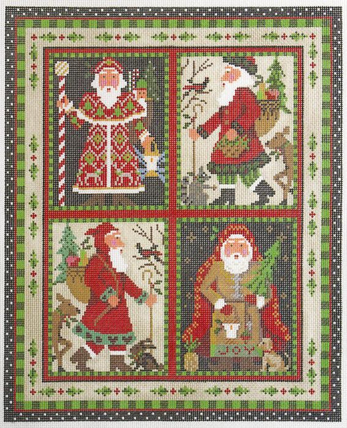 KC-KCN171-18 Woodland Santa Pillow - TS