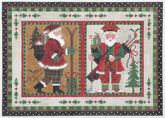 KC-KCN178-18 Sporting Santas Pillow - TS