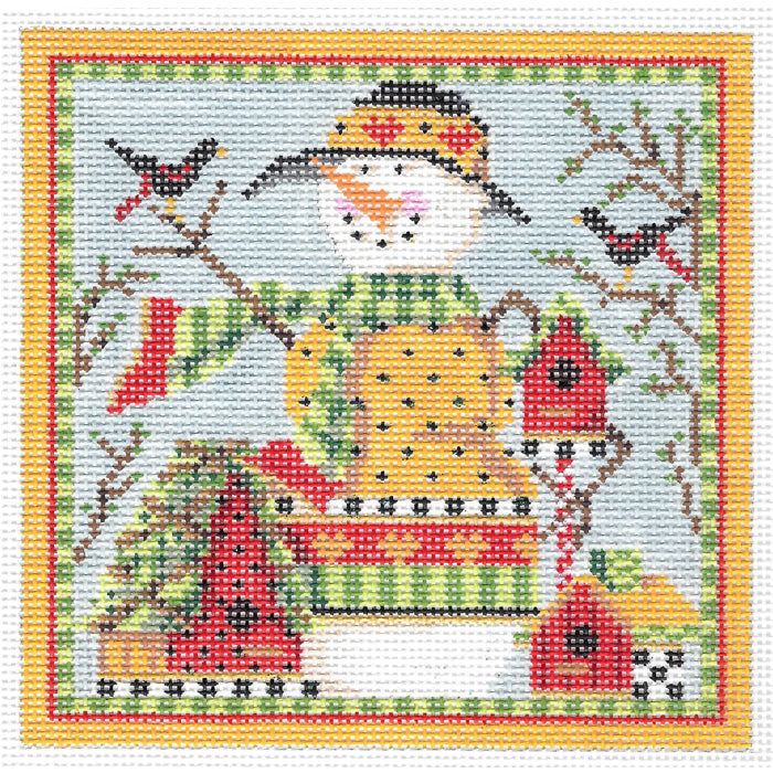 KC-KCN198-18 Snowman with birdhouses - TS