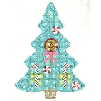 Candy Swirls & Flakes Tree and Stitch Guide by Kelly Clark