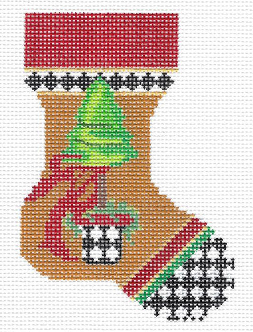 KC-KFA05-18 Micro Sock: Topiary w/ Red Bow - TS