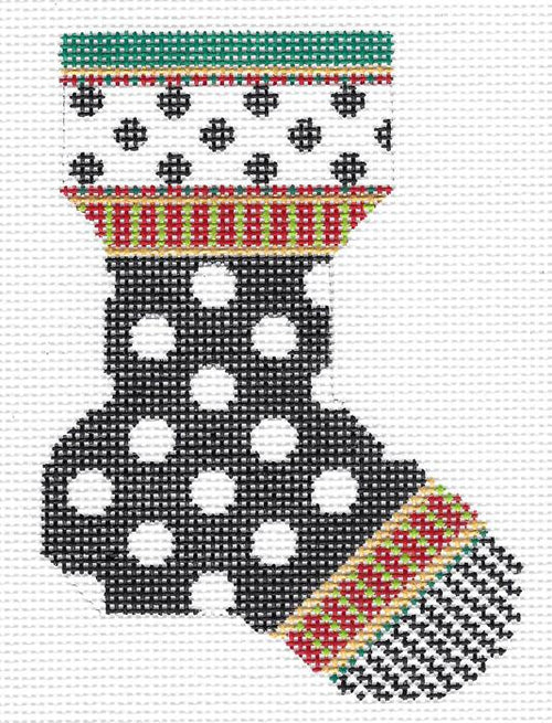 KC-KFA10-18 Micro Sock: Black & White Polk - TS