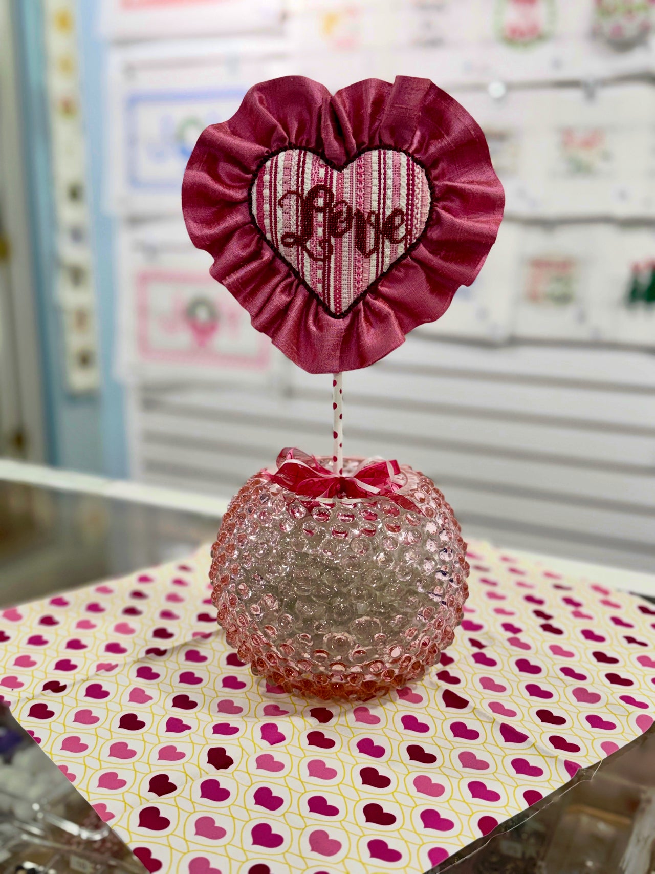 Large Hobnail Vase | Petal Pink | Handblown Bohemia Crystal