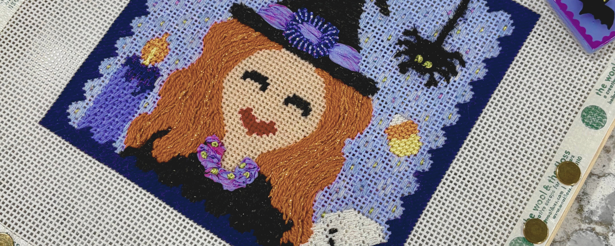 Love MHB Halloween needlepoint canvas