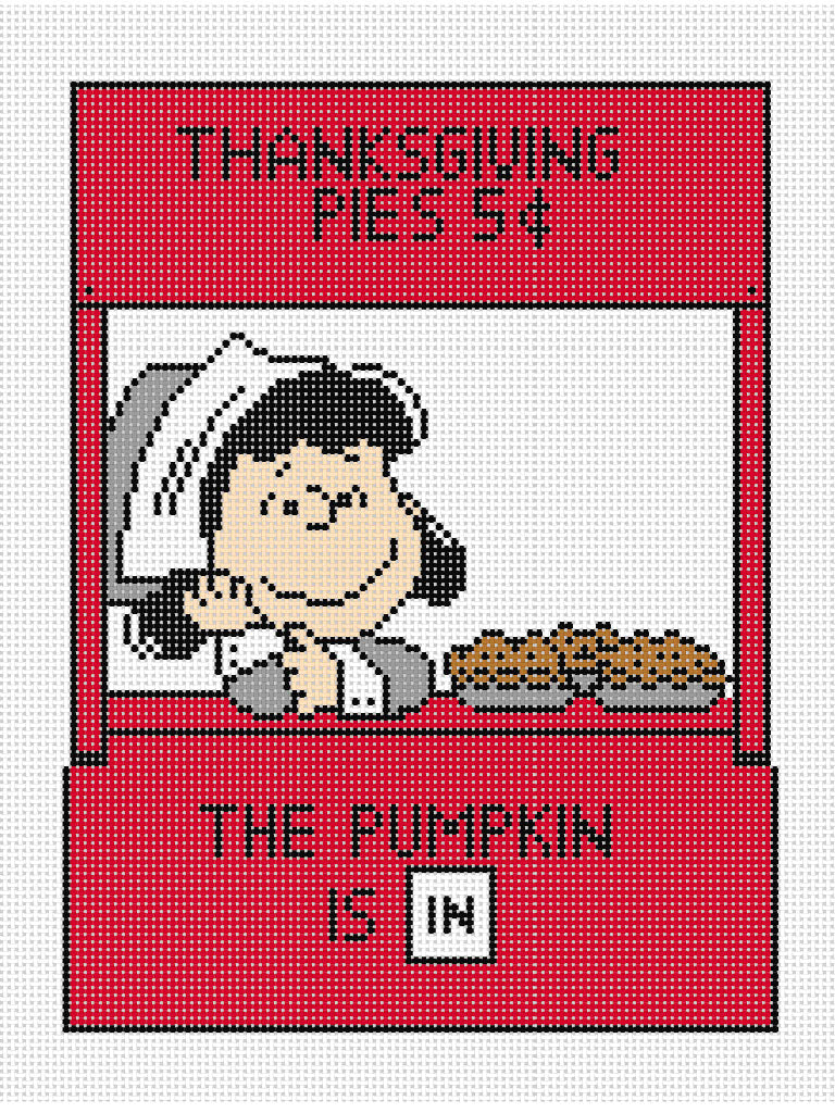 PNTS-PILGRIM1 PEANUTS Thanksgiving -  Lucy as Pilgrim in Pie Booth - SE